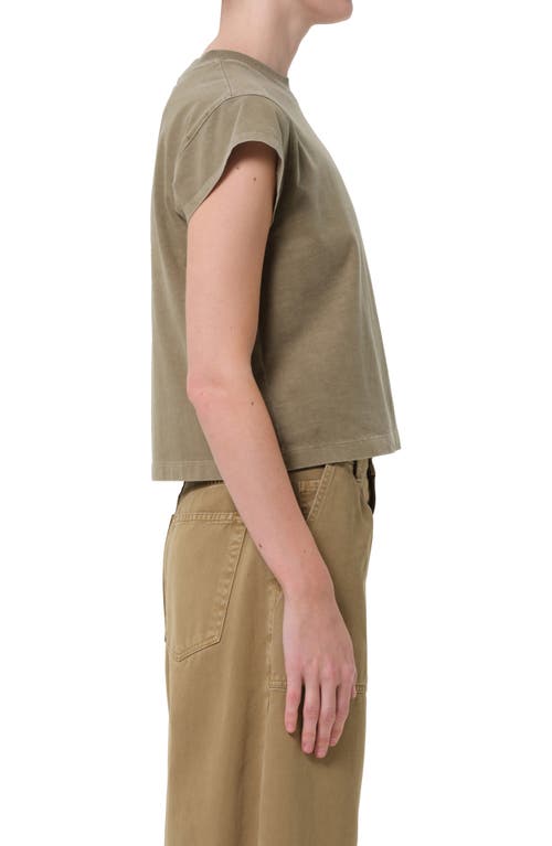 Agolde Bryce Cap Sleeve T-shirt In Green