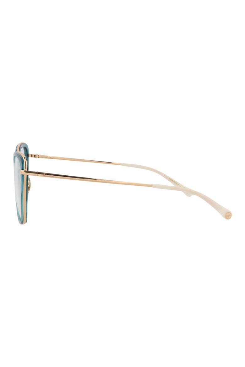 53mm Cat Eye Optical Glasses, Alternate, color, BLUE GOLD TRANSPARENT