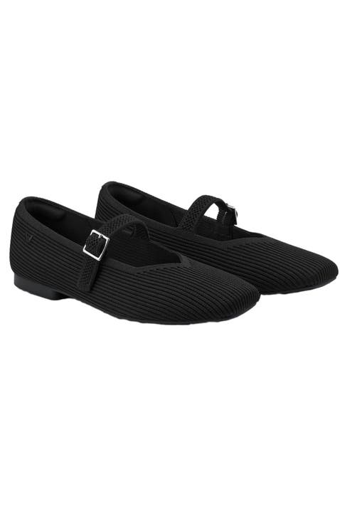 Margot Mary-Jane Square-Toe Ballet Flats
