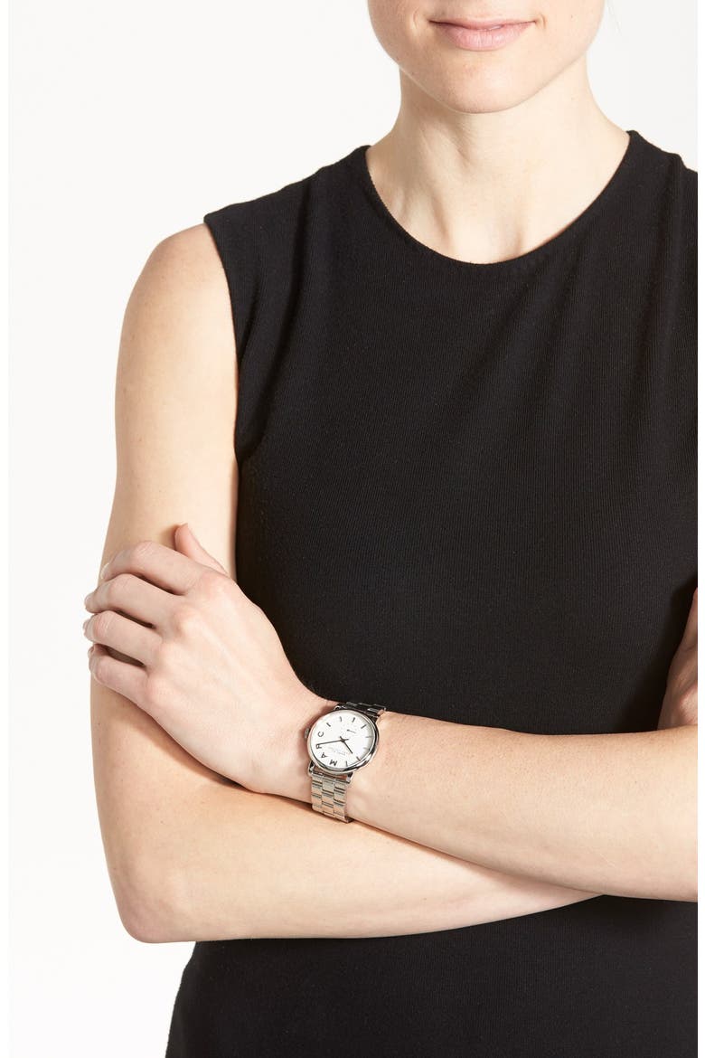 'Baker' Bracelet Watch, 37mm, Alternate, color, SILVER