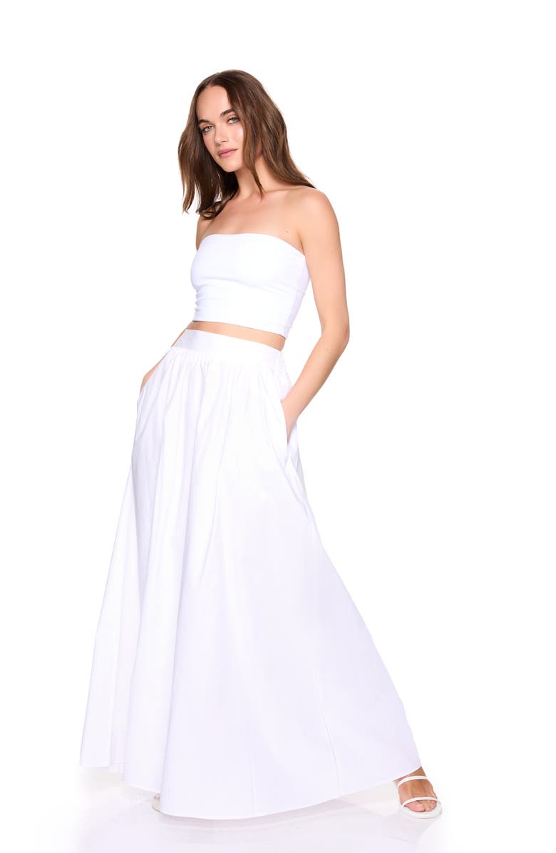 Susana Monaco Poplin Maxi Skirt, Alternate, color, Sugar