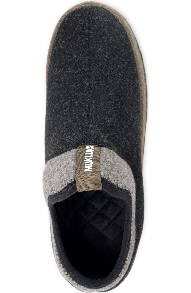 MUK LUKS Bennett Full Foot Slip on Slipper, Alternate, color, Black