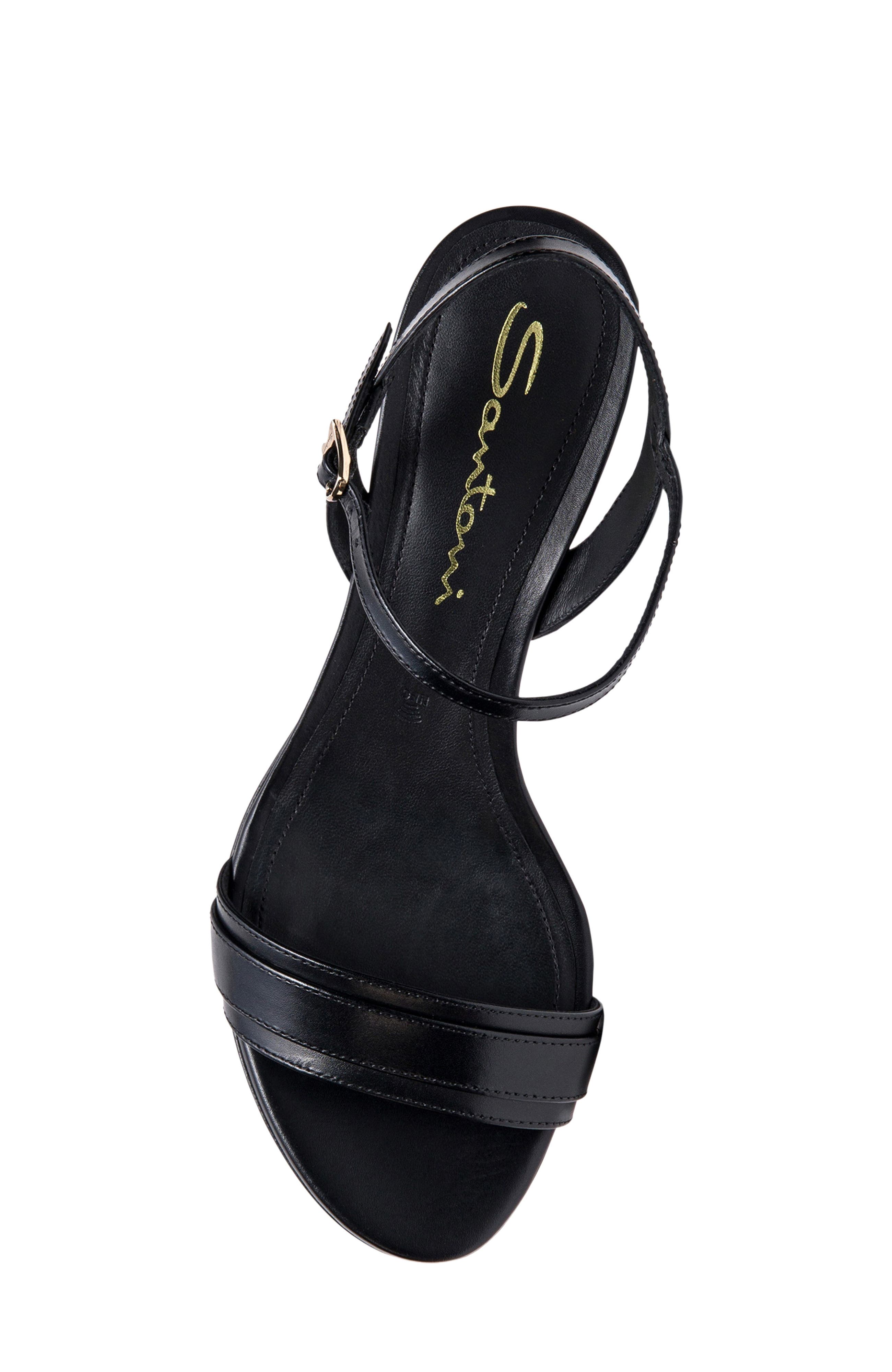 Santoni Women's mid-heel sandal, Alternate, color, Black