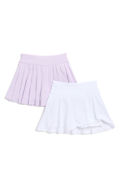 Shop 90 Degree By Reflex Kids' 2-pack Active Skort In Pastel Lilac/white