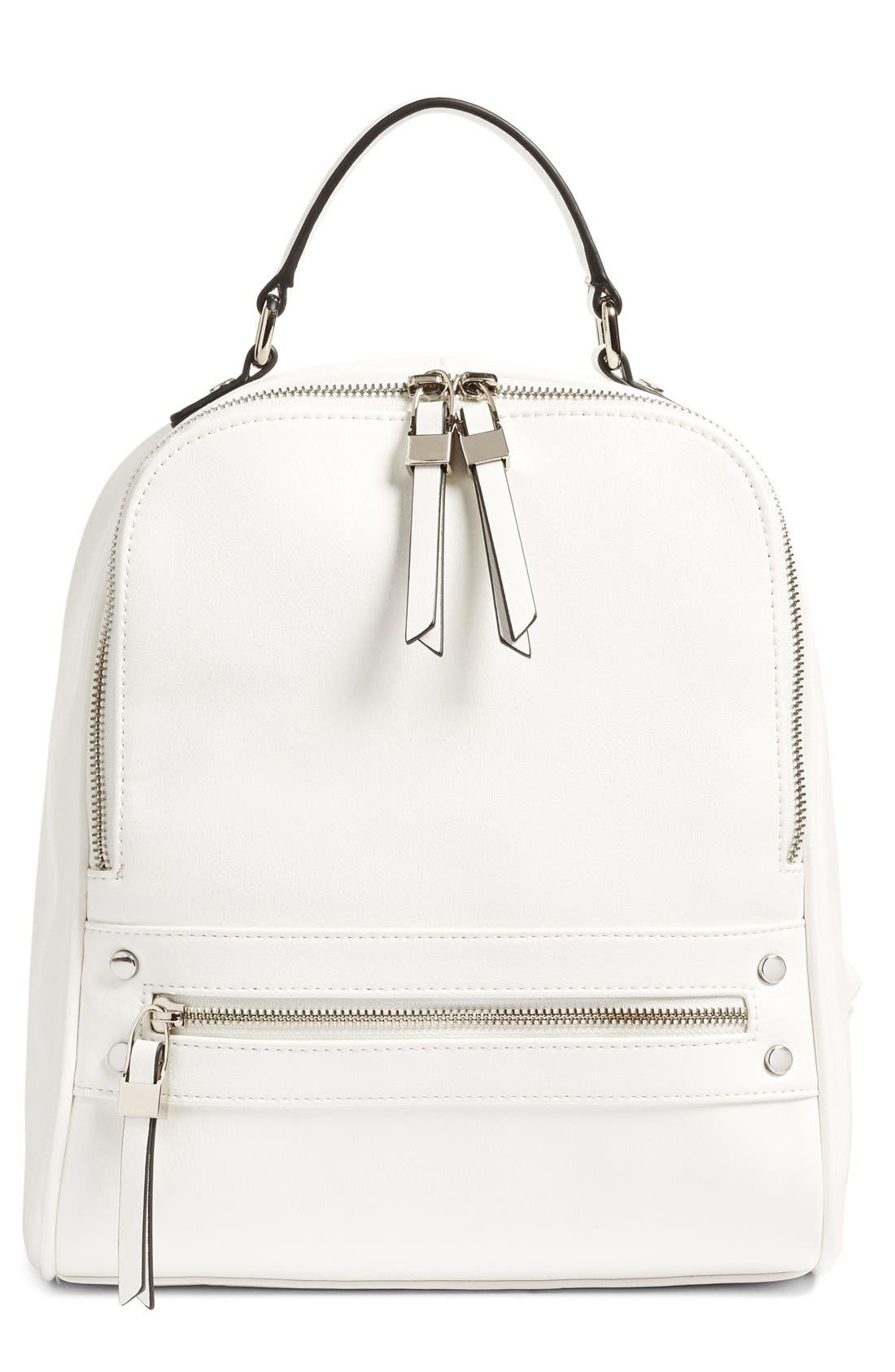'City' Backpack, Main, color, WHITE