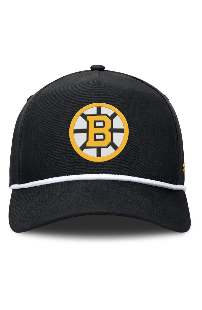 FANATICS Men's Fanatics Black Boston Bruins Authentic Pro Rink Roper A-Frame Adjustable Hat, Alternate, color, Black