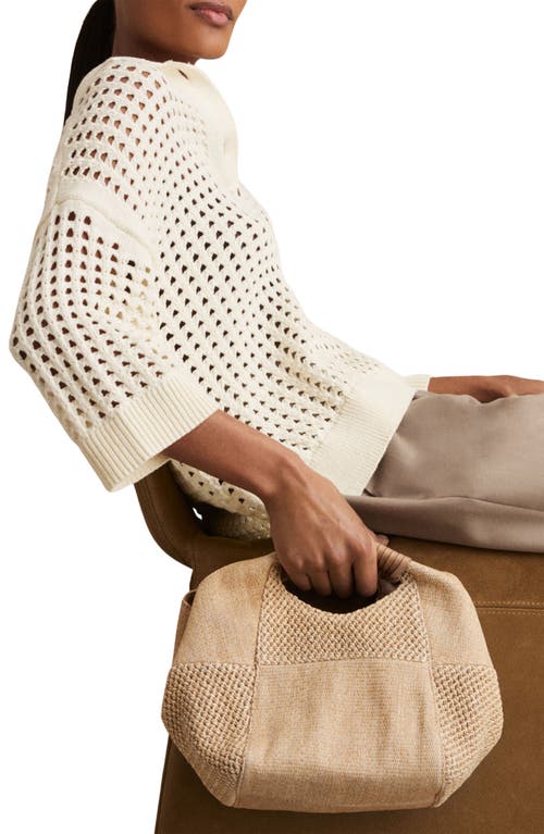 Reiss Rosalie Woven Top Handle Bag
