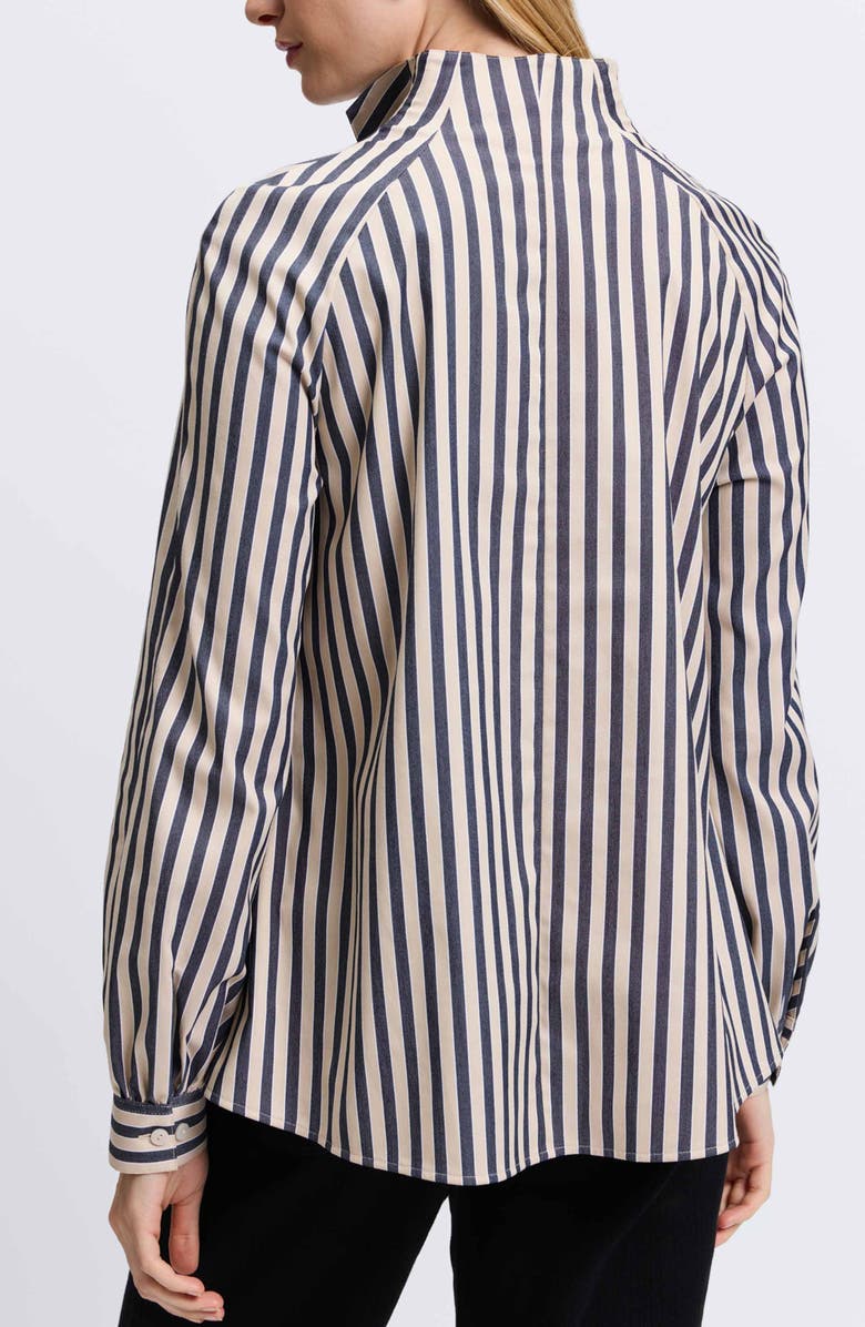 Foxcroft Daphne Stripe Stretch Cotton Blend Button-Up Shirt, Alternate, color, 