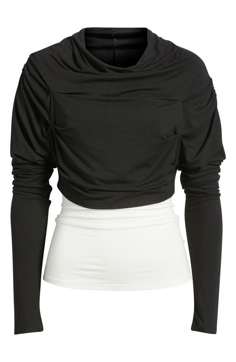 ARTLESS FOREVER Strata Layered Top, Alternate, color, Black White