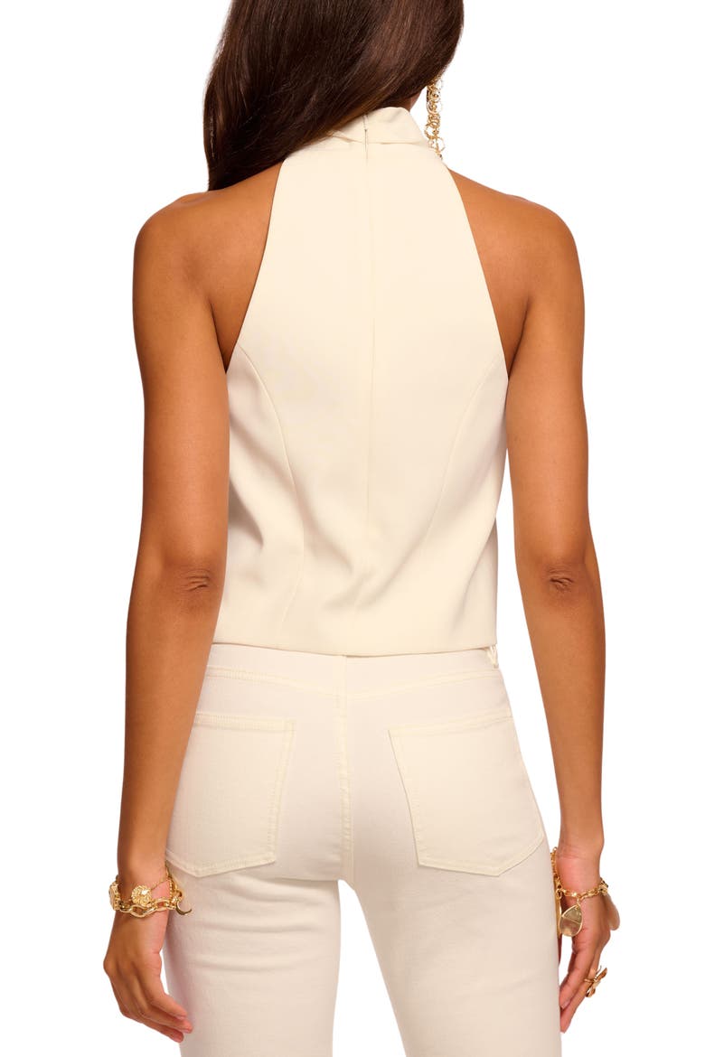 Andie Cross Front Halter Top, Alternate, color, IVORY