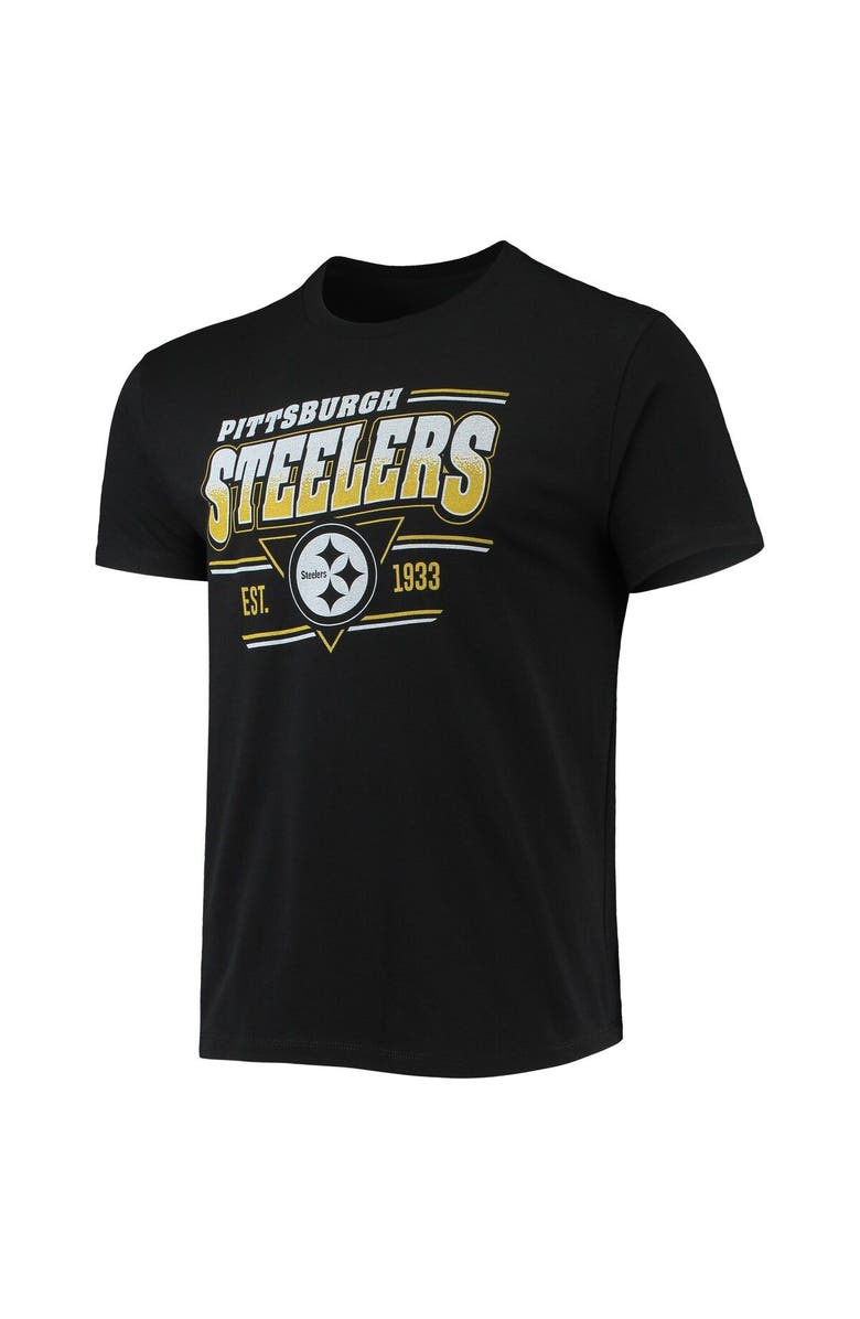Junk Food Men's Junk Food Black Pittsburgh Steelers Throwback T-Shirt, Alternate, color, 