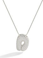 Mint & Lily Pave Bubble Initial Necklace