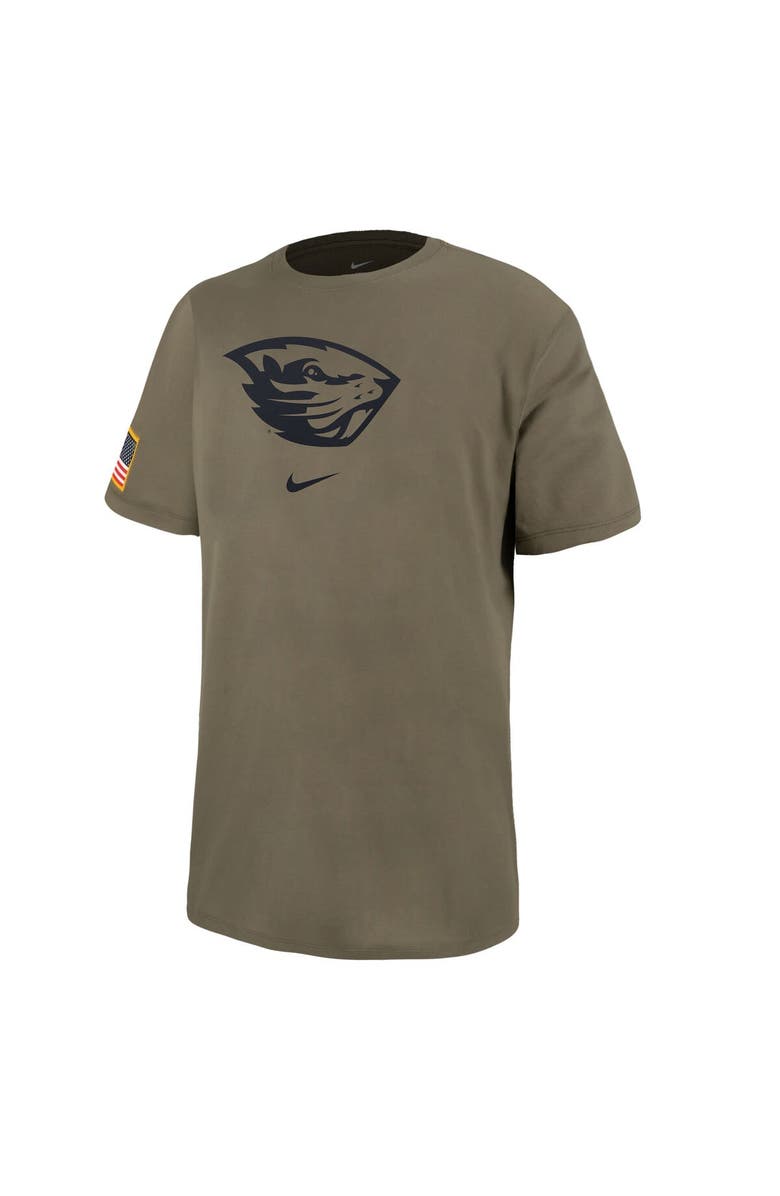 Nike Men's Nike Olive Oregon State Beavers Military Pack T-Shirt, Alternate, color,