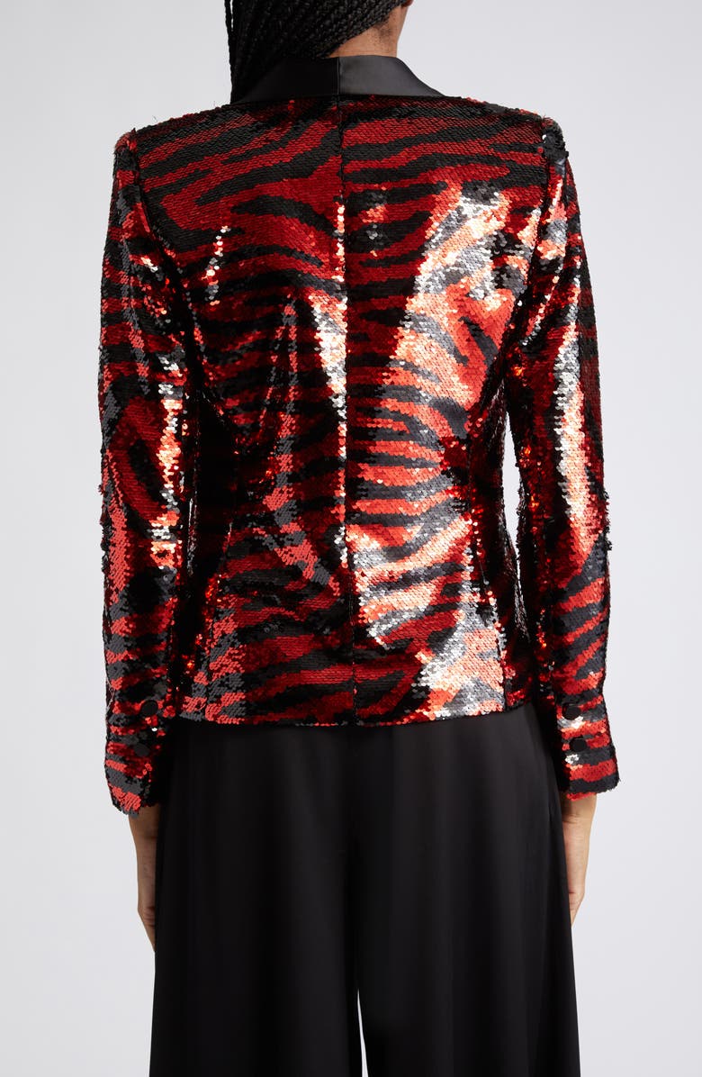 L'AGENCE Yuna Sequin Blazer, Alternate, color,