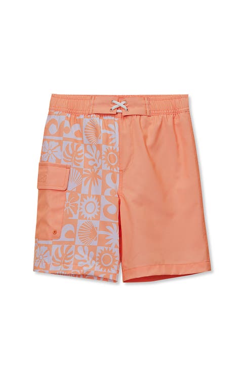 Boys Chlorine Resistant Cargo Long Board Short