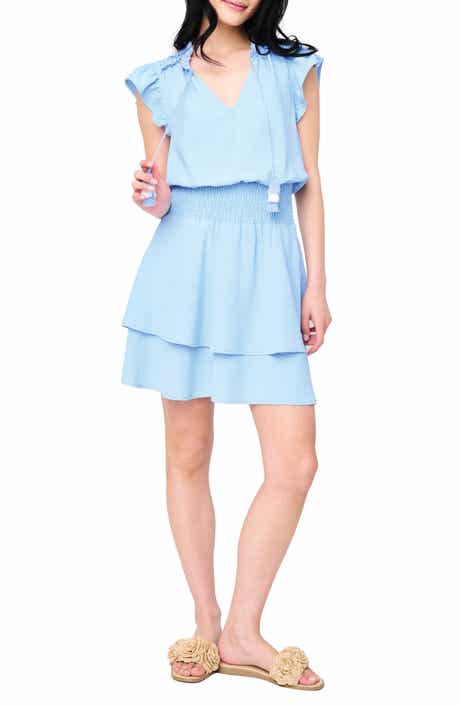 Isla Smocked Waist Flutter Sleeve Minidress