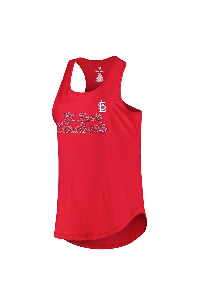 PROFILE Women's Red St. Louis Cardinals Plus Size Scoop Neck Racerback Tank Top, Alternate, color,