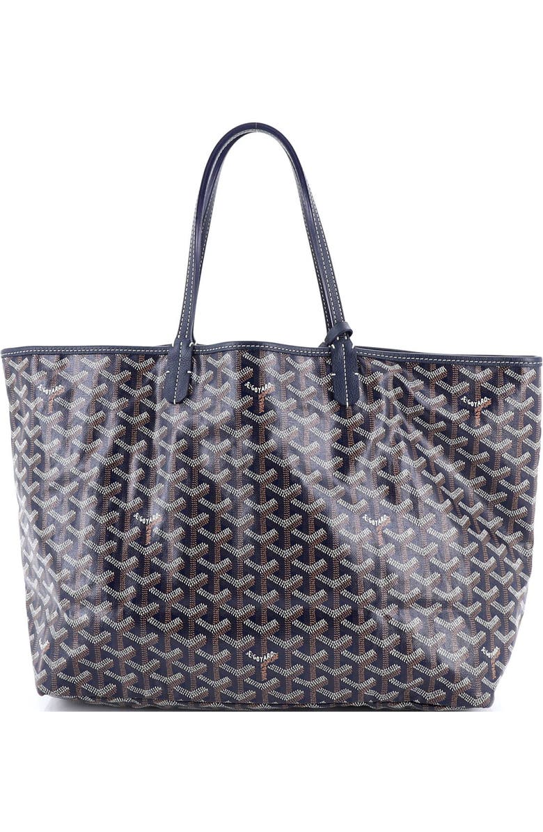Pre-Owned Goyard Saint Louis Tote Coated Canvas PM, Main, color, Blue