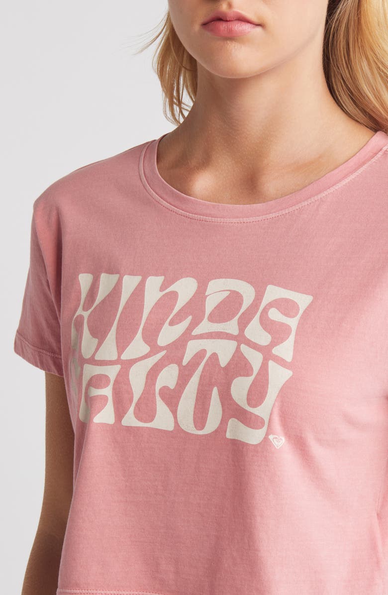 Roxy Kinda Salty Cotton Graphic Crop T-Shirt, Alternate, color, 