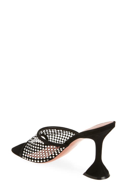 Amina Muaddi Lupita Open-knit And Leather Mules In Multi