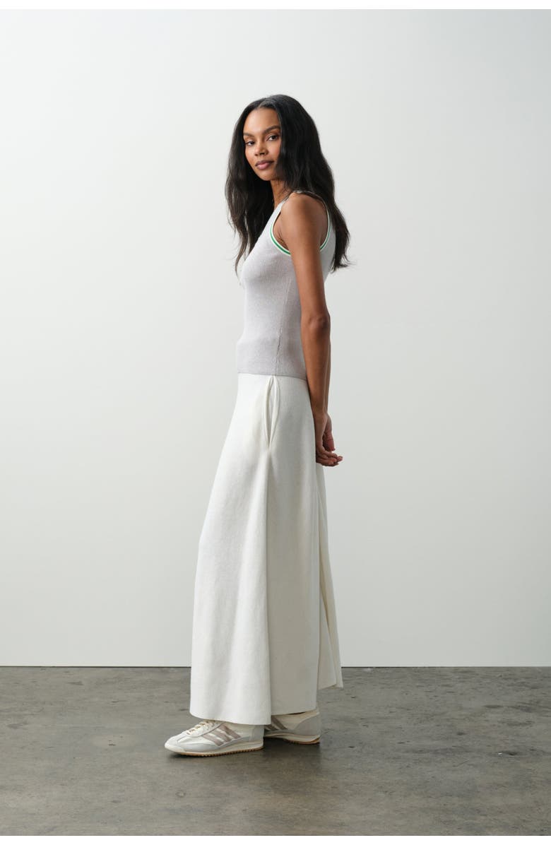 NAKED CASHMERE Camille Cotton Cashmere Tank, Alternate, color, Heather Grey/Multi