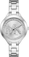 Michael Kors Aspyn Crystal Three-Hand Quartz Bracelet Watch, 38mm