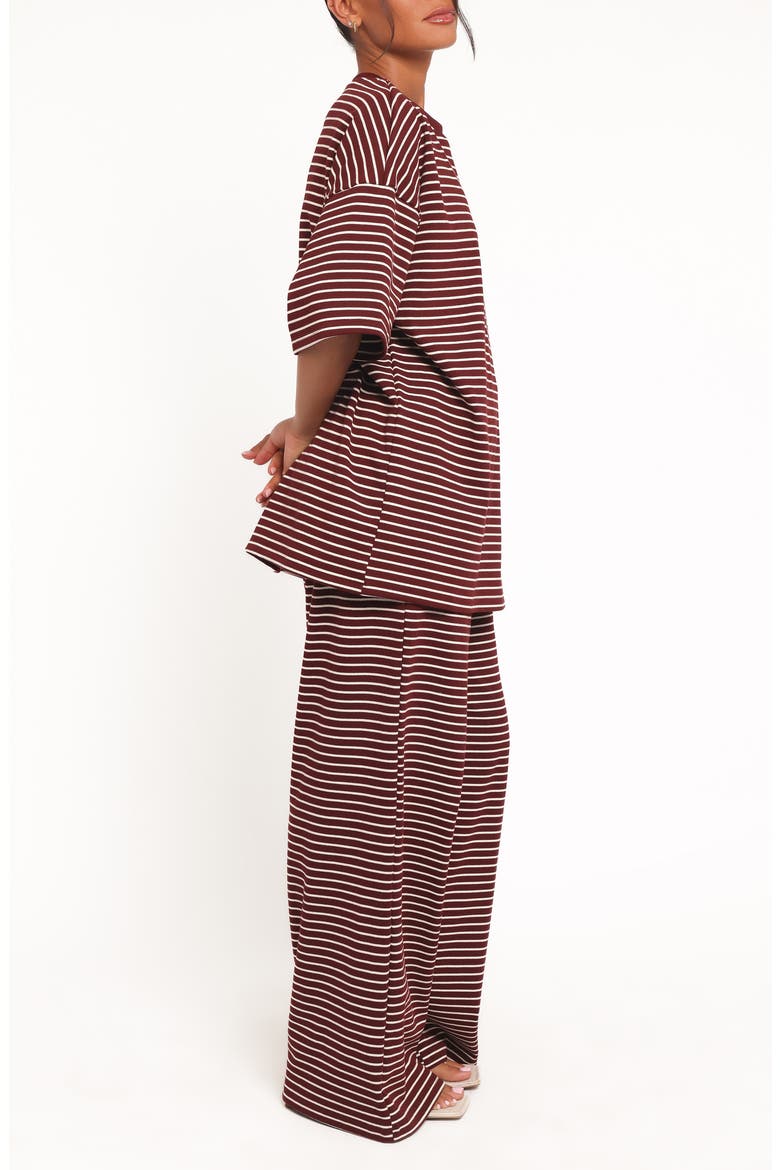 Wilda Stripe Wide Leg Pants, Alternate, color, BURGUNDY CREAM STRIPE