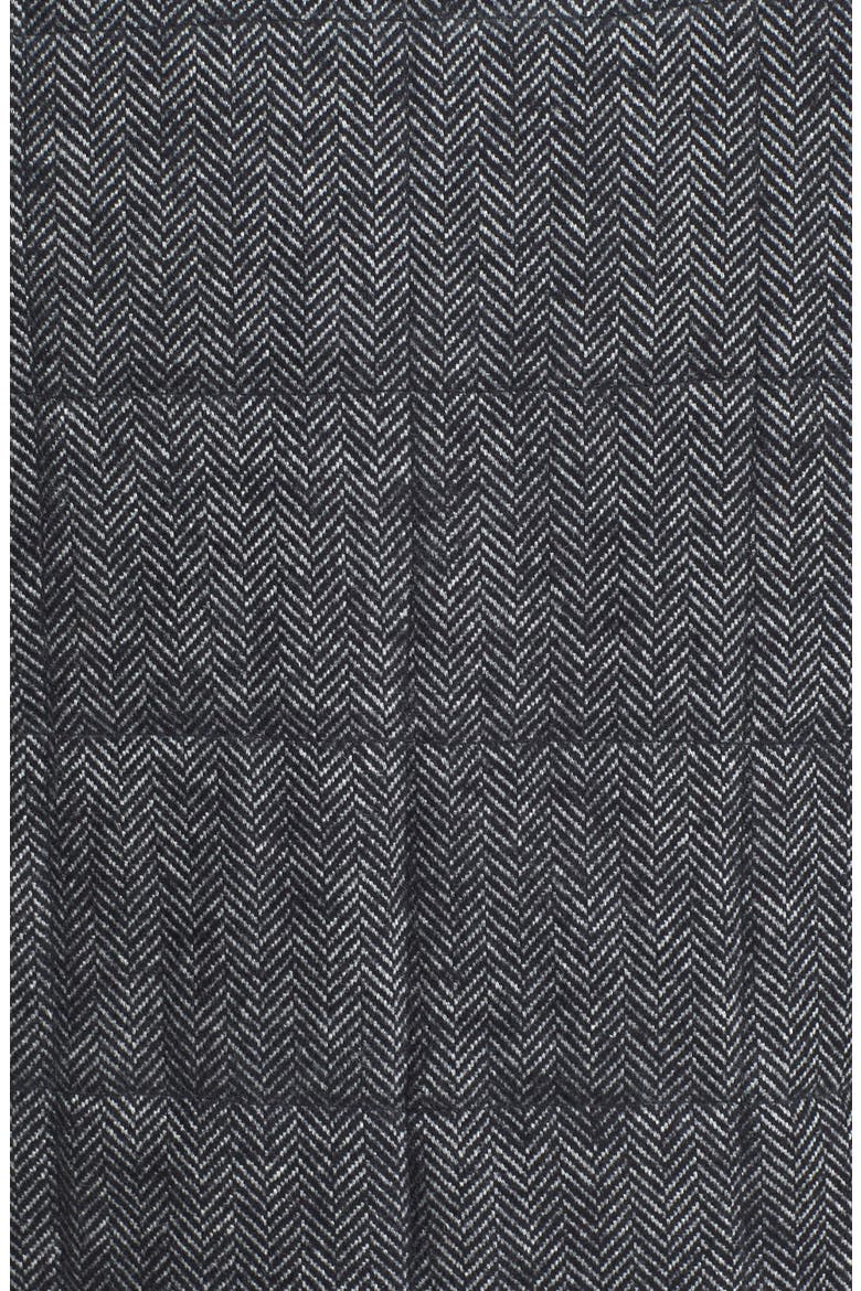 Shawl Collar Puffer Vest, Alternate, color, GREY HERRINGBONE