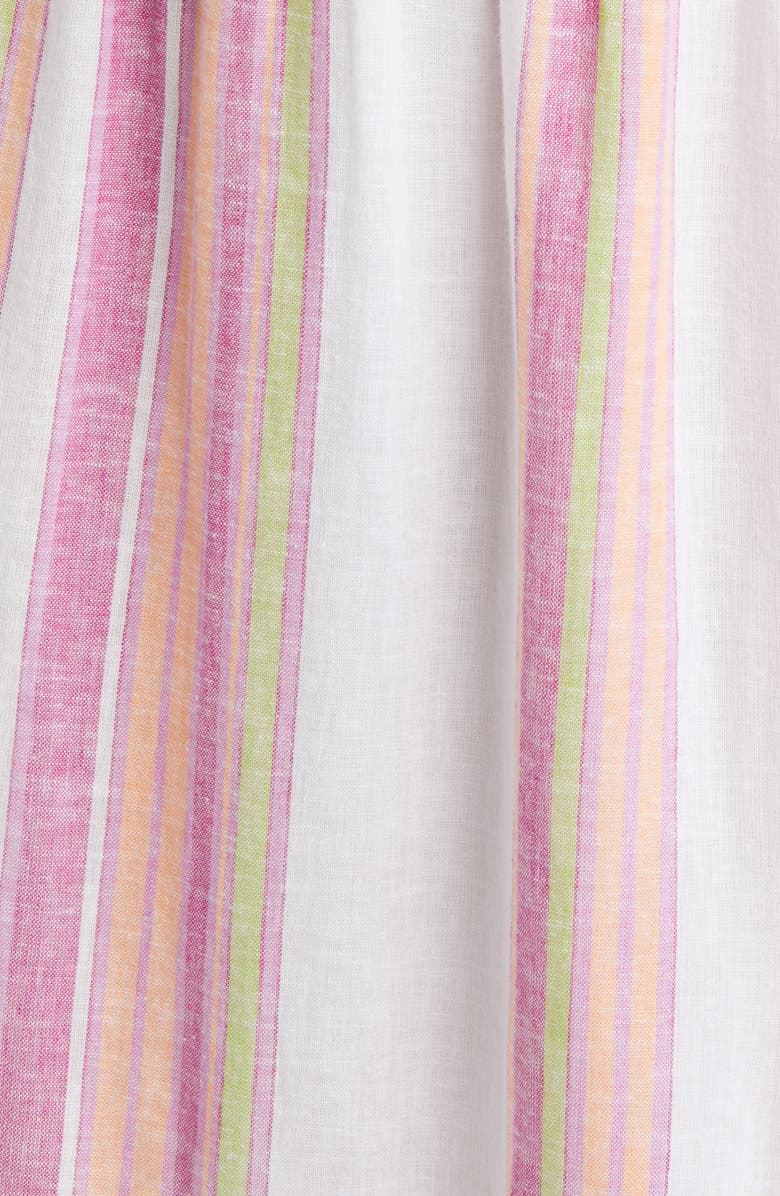 Rails Ashlyn Stripe Smocked Waist Linen Blend Dress, Alternate, color, 
