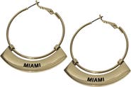 Shelby & Grace Miami Hurricanes Weller Gold Hoop Earrings