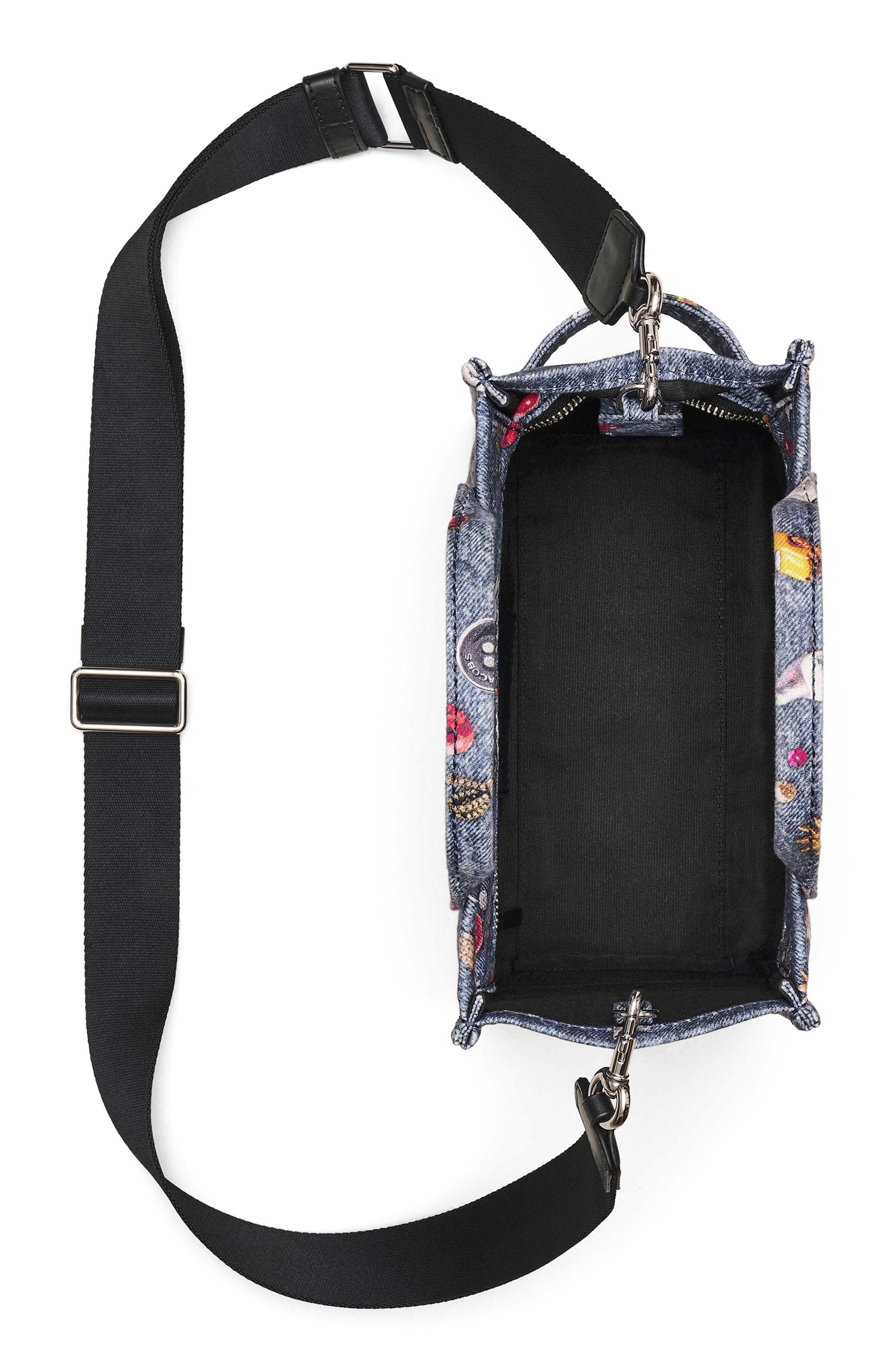 Marc Jacobs The Small Denim Tote, Alternate, color, Medium Wash Multi