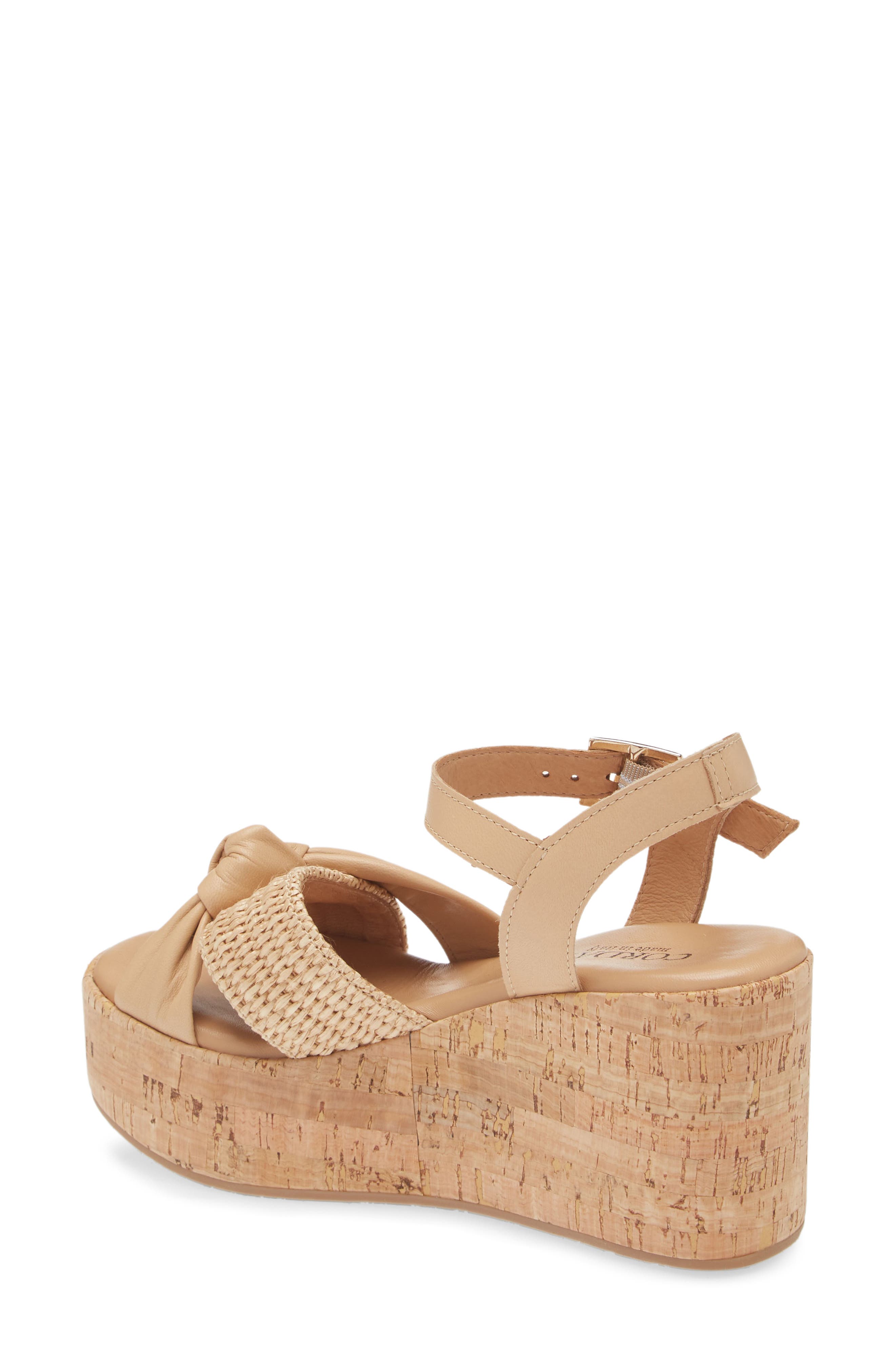 Cordani Jaylin Platform Wedge Sandal, Alternate, color, Natural