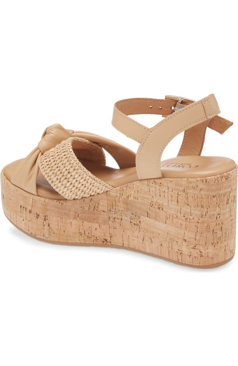 Cordani Jaylin Platform Wedge Sandal, Alternate, color, Natural