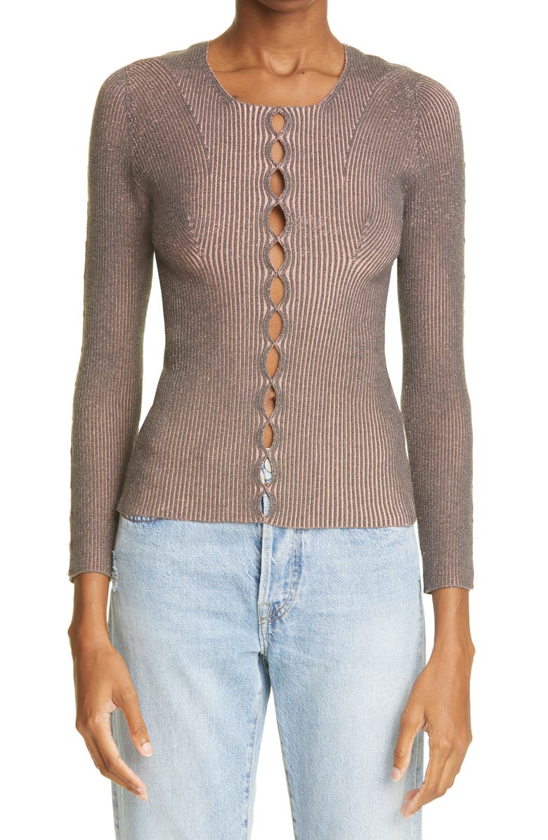 Isa Boulder Ripped Seam Rib Top, Main, color, 