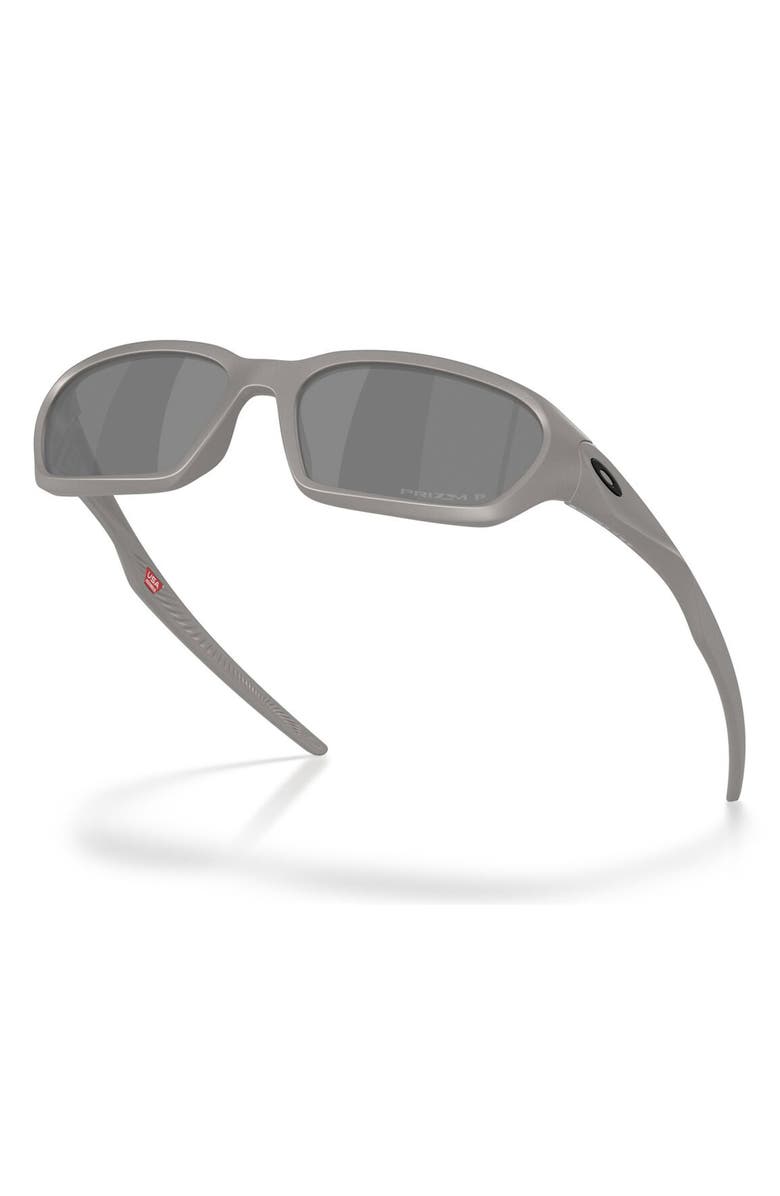 Oakley Terraforma 58mm Prizm<sup>™</sup> Polarized Rectangular Sunglasses, Alternate, color, Titanium / Prizm Black