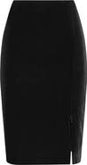 Anne Fontaine Women 's Skirt  Etoile Black Designer Skirt With Adjustable Zippered Waist And Side Slit