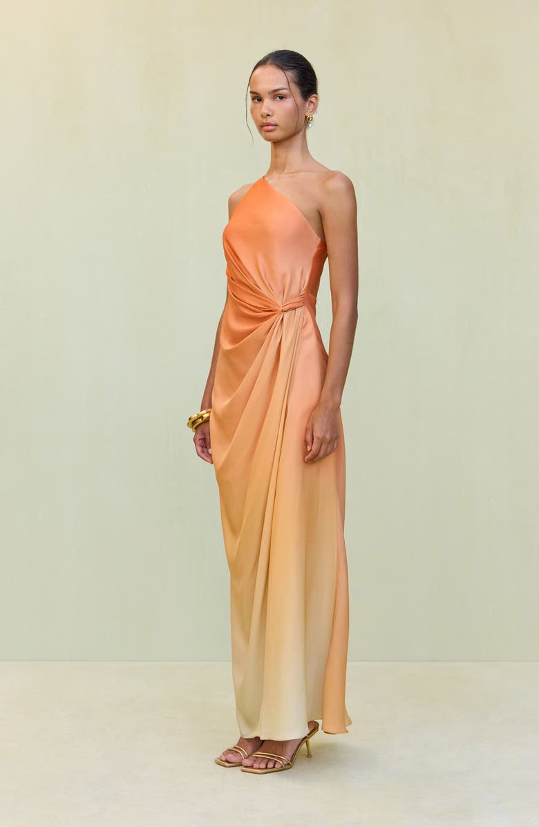 Cult Gaia Valerie One-Shoulder Maxi Dress, Alternate, color, Ombre
