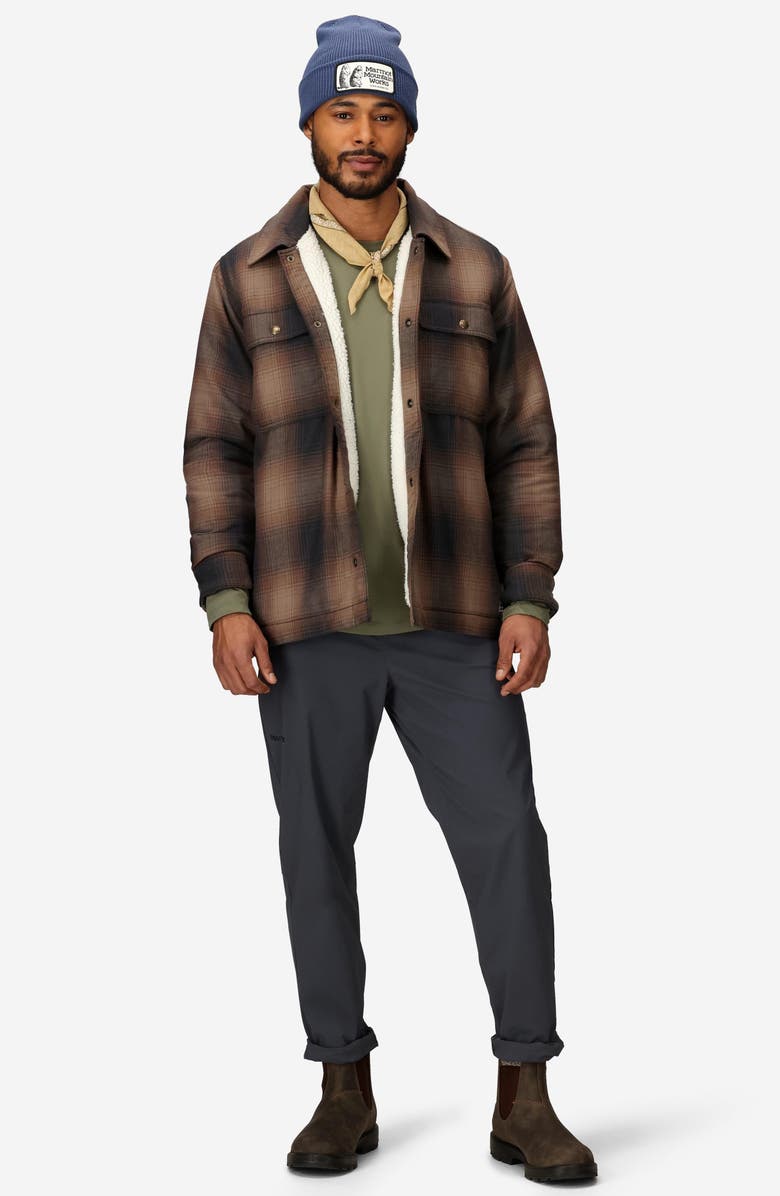 Marmot Ridgefield Fleece Lined Flannel Snap-Up Shirt Jacket, Alternate, color, 
