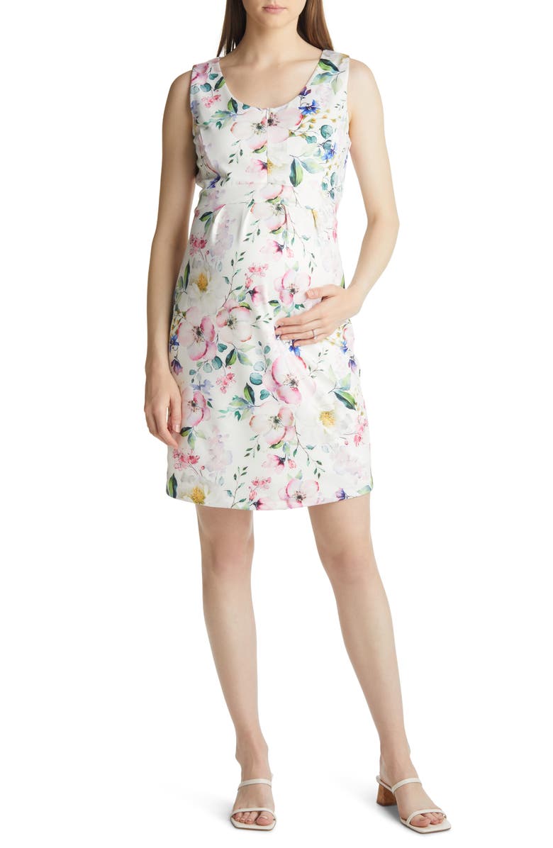 Angel Maternity Bloom Flora Maternity Dress, Main, color, 