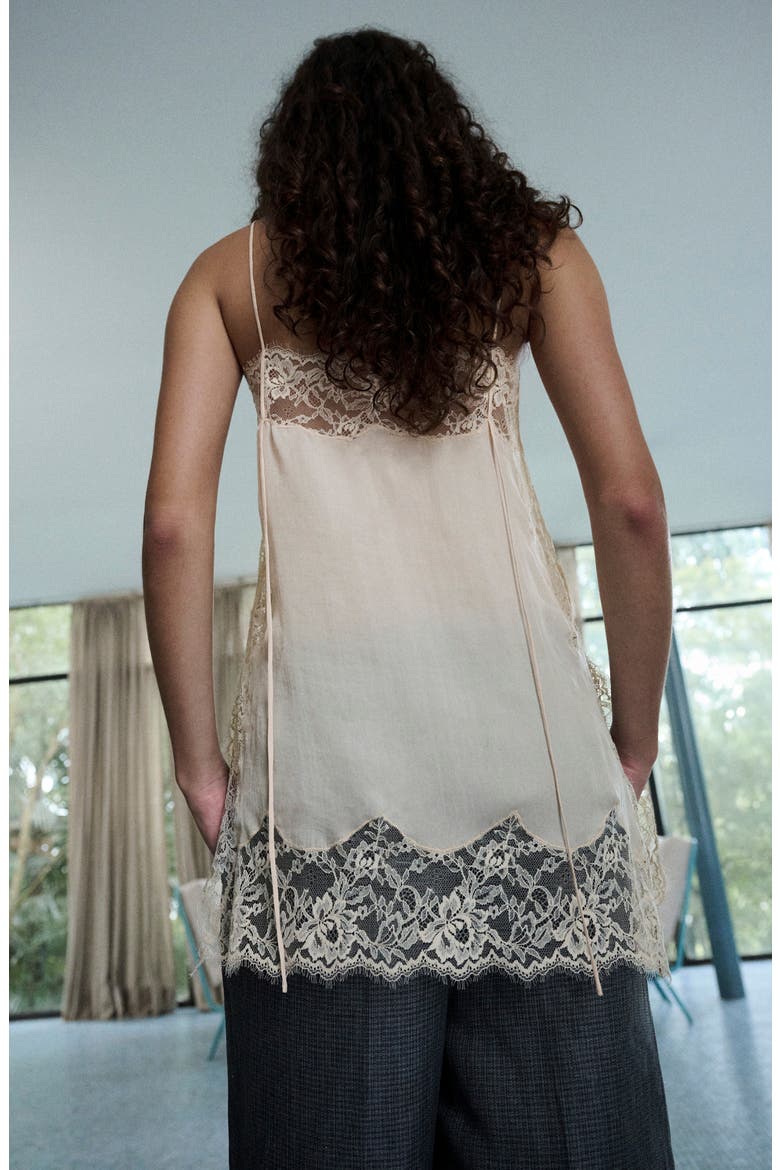 Lace Trim Camisole, Alternate, color, ECRU