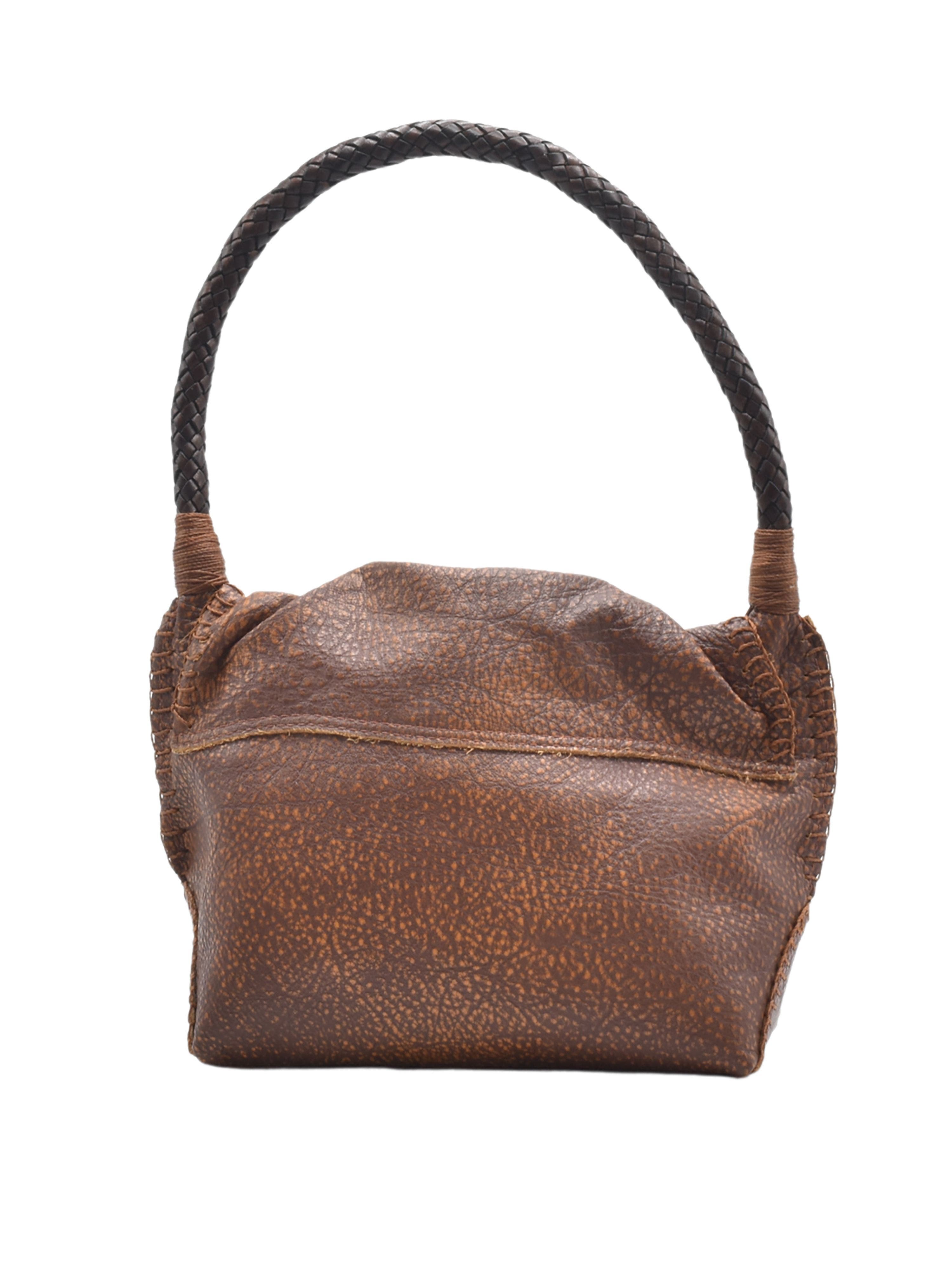 Carlos Falchi Shoulder Butterfly Leather Bag, Alternate, color, Whiskey