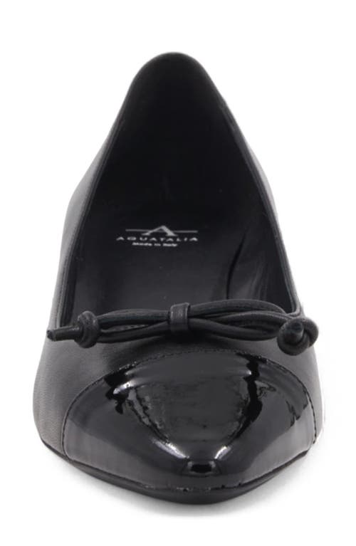 Aquatalia Palica Water Resistant Pointed Cap Toe Pump In Black