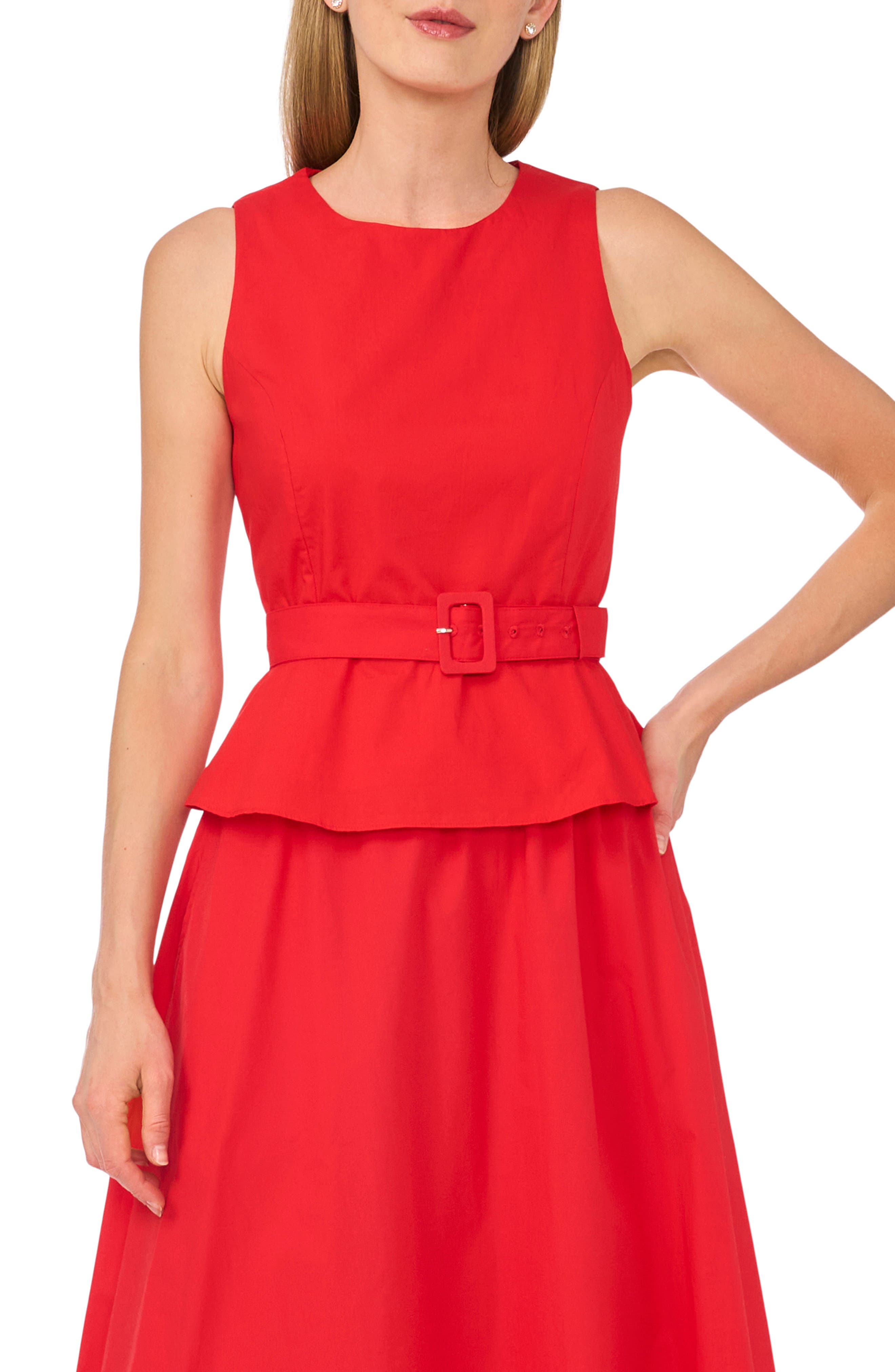 Ted Baker Sleeveless Belted Peplum Top