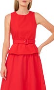Ted Baker Sleeveless Belted Peplum Top