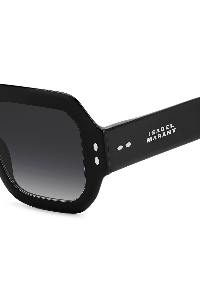 Isabel Marant 51mm Square Sunglasses, Alternate, color, Black/ Dark Grey Sf