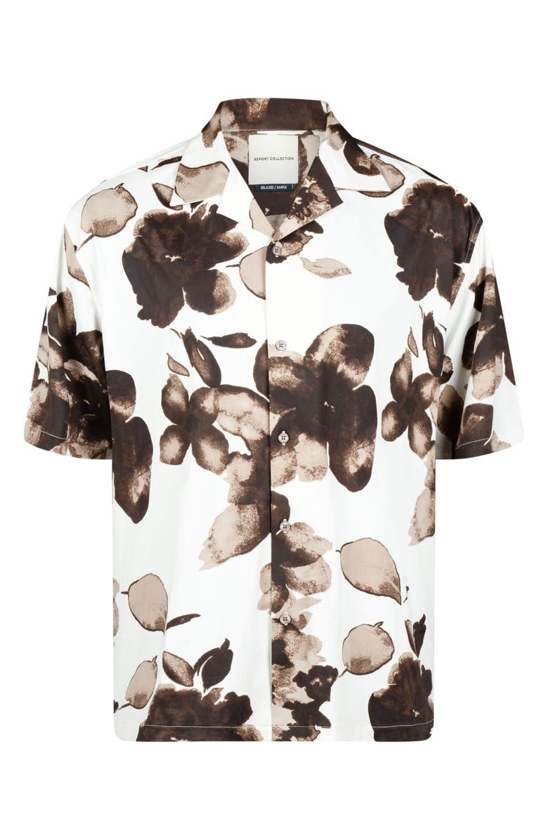 Report Collection Abstract Print Camp Shirt, Alternate, color,
