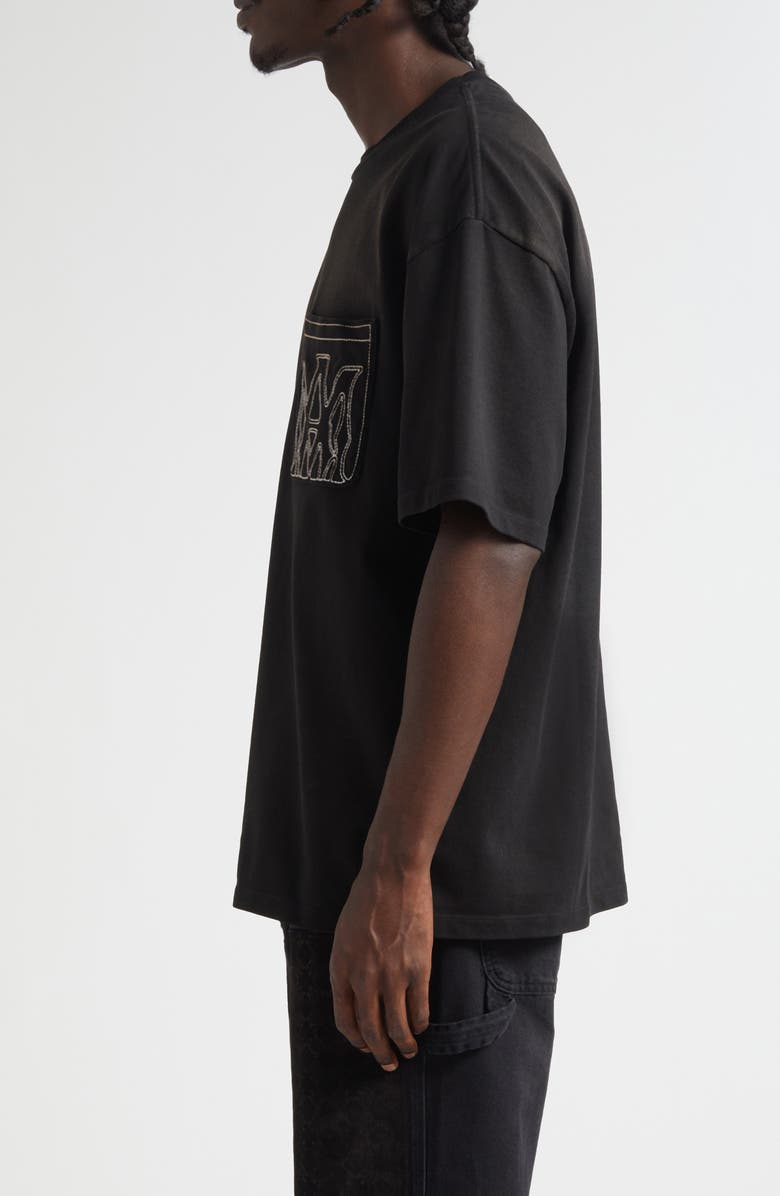 AMIRI MA Outline Oversize Pocket T-Shirt, Alternate, color, Black