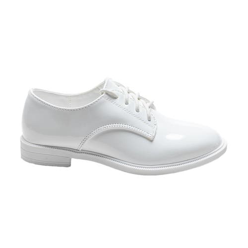 Moustache Derby Shoes In White