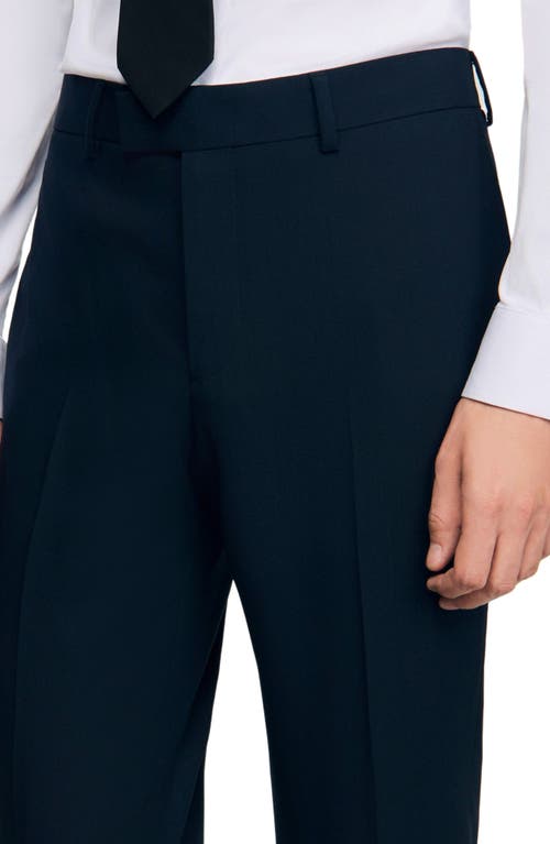Sandro Wool Suit Trousers In Multi