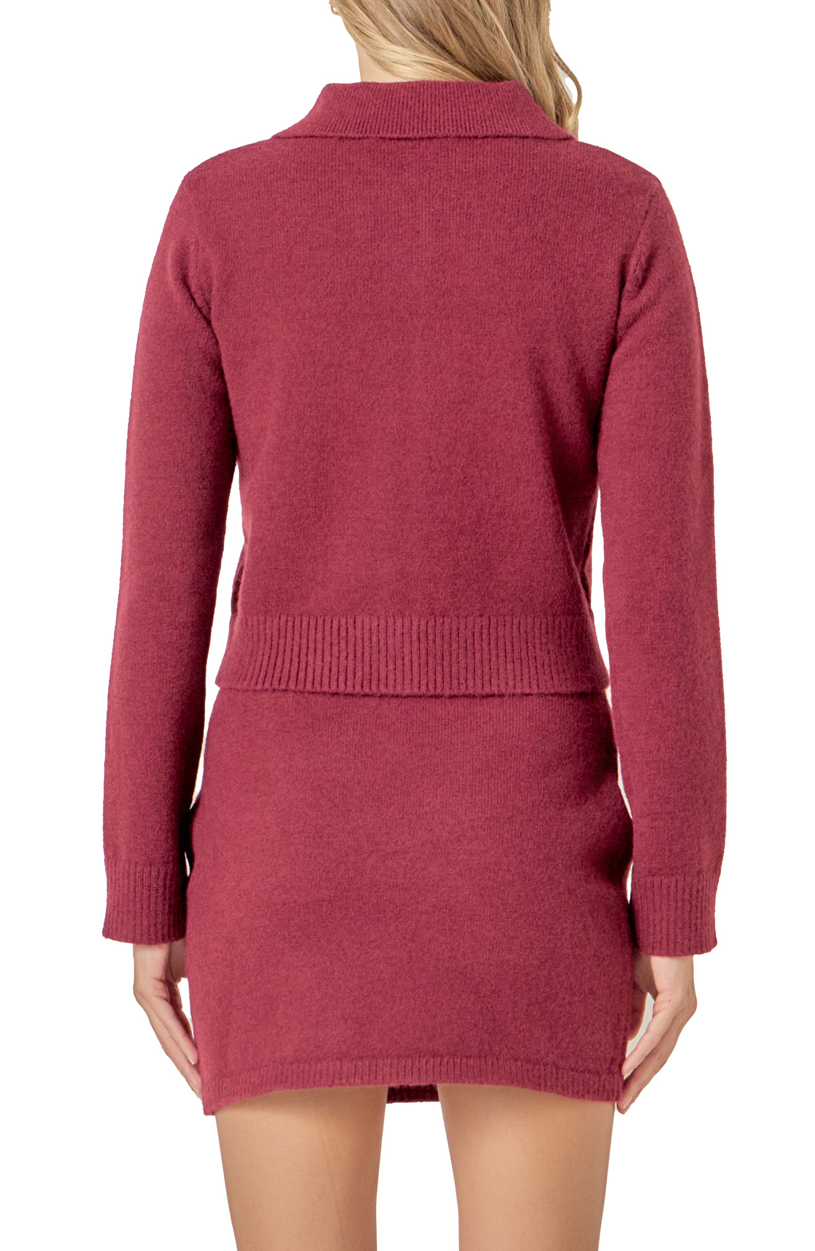 Collared Argyle Cardigan - image 2